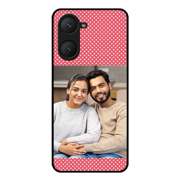 iQOO Z9 Lite 5G Custom Glass Phone Case - White Dotted Design