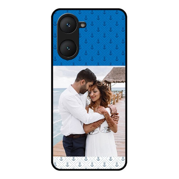 iQOO Z9 Lite 5G Custom Glass Phone Case - Blue Anchors Design
