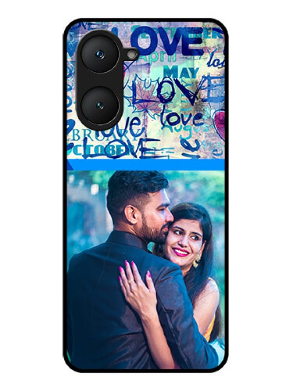 Custom iQOO Z9 Lite 5G Custom Glass Phone Case - Colorful Love Design