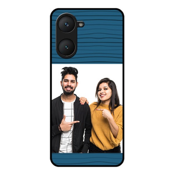 iQOO Z9 Lite 5G Custom Glass Phone Case - Blue Pattern Cover Design iQOO Z9 Lite 5G Custom Glass Phone Case - Blue Pattern Cover Design