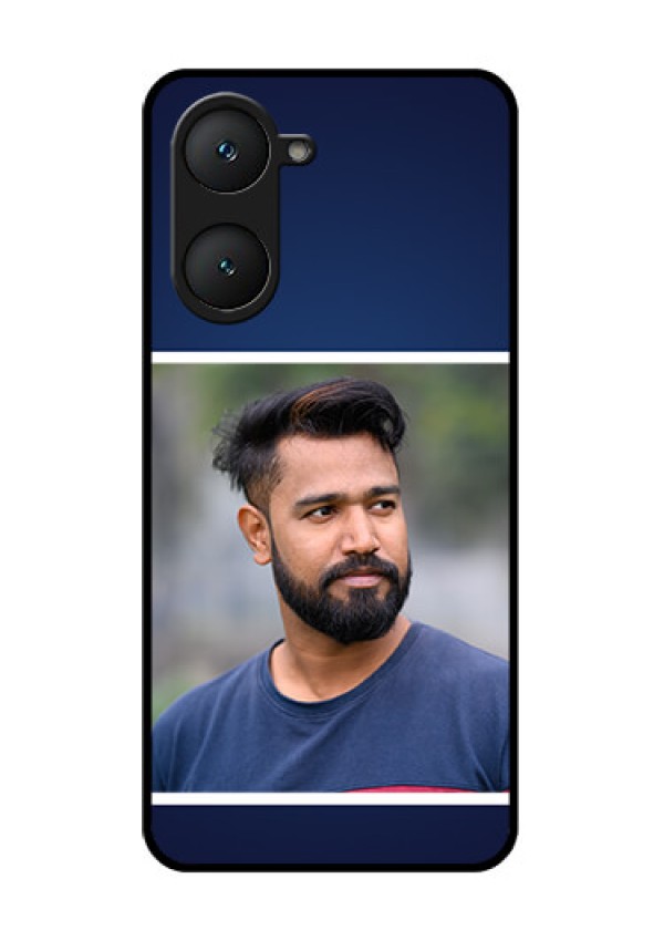 iQOO Z9 Lite 5G Custom Glass Phone Case - Simple Royal Blue Design