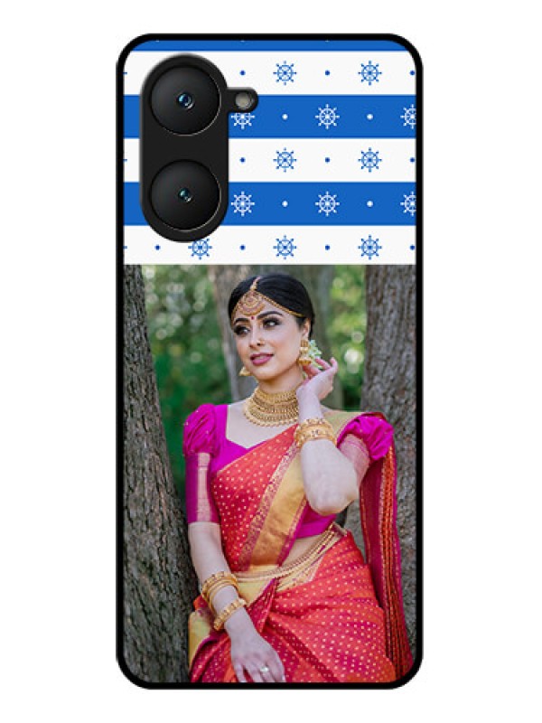 Custom iQOO Z9 Lite 5G Custom Glass Phone Case - Snow Pattern Design