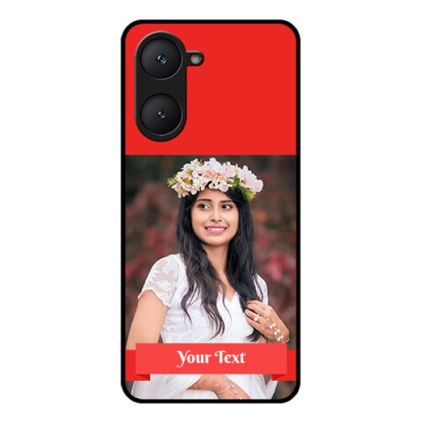 iQOO Z9 Lite 5G Custom Glass Phone Case - Simple Red Color Design iQOO Z9 Lite 5G Custom Glass Phone Case - Simple Red Color Design