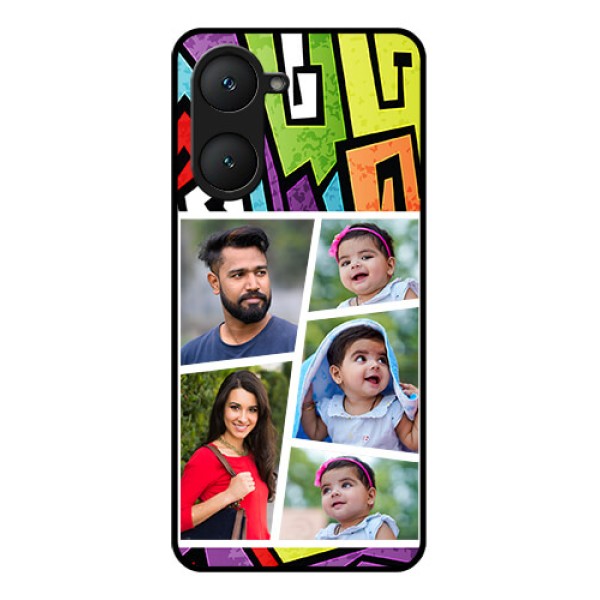 iQOO Z9 Lite 5G Custom Glass Phone Case - Graffiti Pattern Design