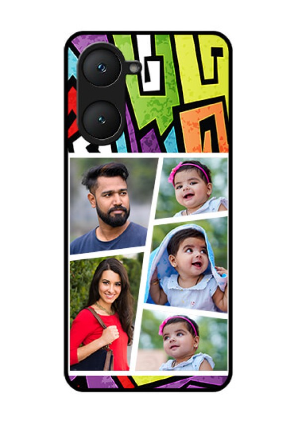 iQOO Z9 Lite 5G Custom Glass Phone Case - Graffiti Pattern Design