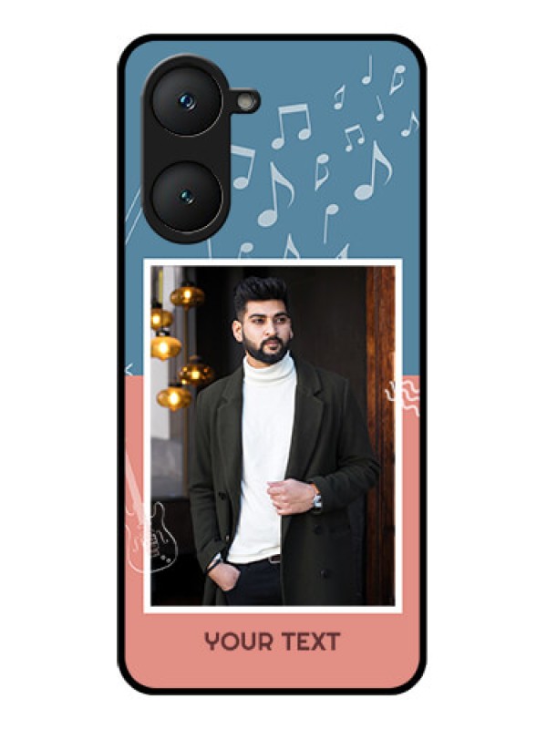 Custom iQOO Z9 Lite 5G Custom Glass Phone Case - With Color Musical Note Design