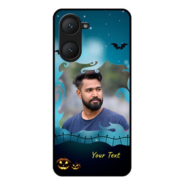 iQOO Z9 Lite 5G Custom Glass Phone Case - Halloween Frame Design