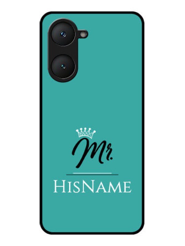 Custom iQOO Z9 Lite 5G Custom Glass Phone Case - Mr With Name Design