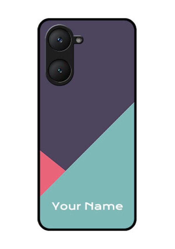 iQOO Z9 Lite 5G Custom Glass Phone Case - Tri Color Abstract Design