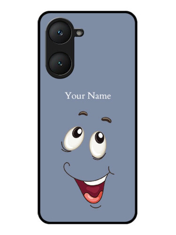 Custom iQOO Z9 Lite 5G Custom Glass Phone Case - Laughing Cartoon Face Design