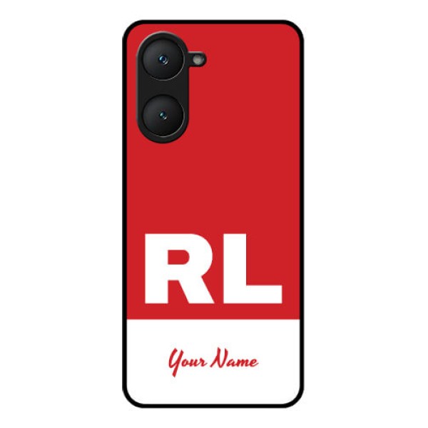 iQOO Z9 Lite 5G Custom Glass Phone Case - Dual Tone Custom Text Design