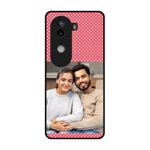 iQOO Z9s 5G Custom Glass Phone CaseWhite Dotted Design