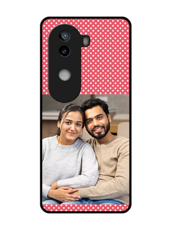 Custom iQOO Z9s 5G Custom Glass Phone CaseWhite Dotted Design