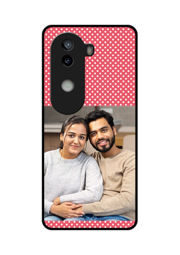 iQOO Z9s 5G Custom Glass Phone CaseWhite Dotted Design