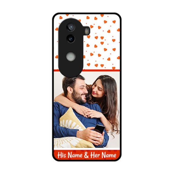 iQOO Z9s 5G Custom Glass Phone CaseOrange Love Symbol Design iQOO Z9s 5G Custom Glass Phone CaseOrange Love Symbol Design