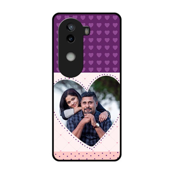iQOO Z9s 5G Custom Glass Phone CaseViolet Love Dots Design