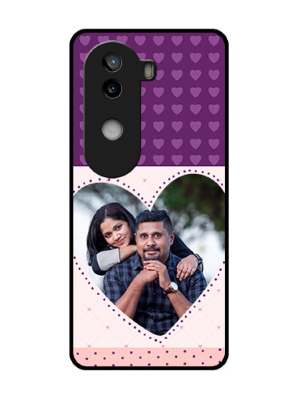 Custom iQOO Z9s 5G Custom Glass Phone CaseViolet Love Dots Design