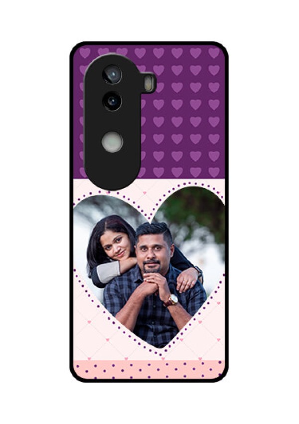 iQOO Z9s 5G Custom Glass Phone CaseViolet Love Dots Design