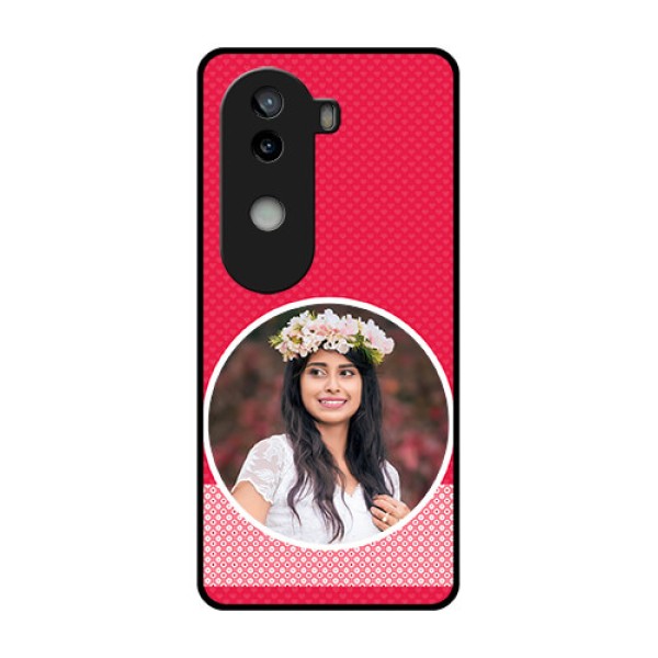 iQOO Z9s 5G Custom Glass Phone CasePink Color Pattern Design iQOO Z9s 5G Custom Glass Phone CasePink Color Pattern Design