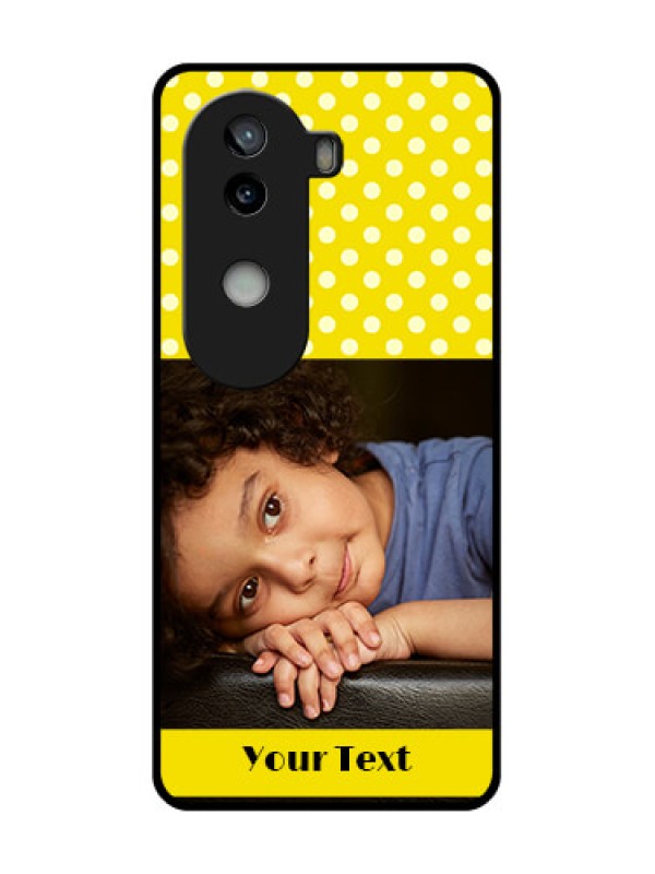 Custom iQOO Z9s 5G Custom Glass Phone CaseBright Yellow Case Design