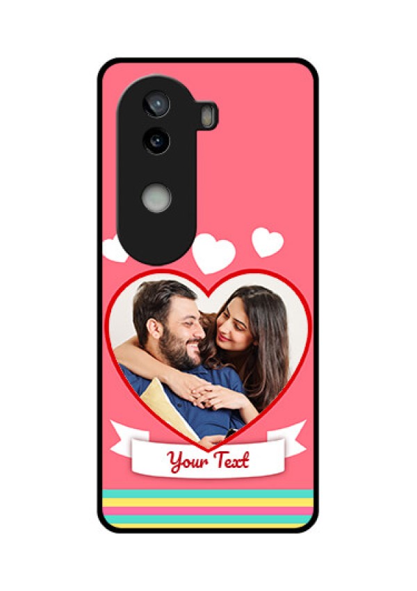 iQOO Z9s 5G Custom Glass Phone CaseLove Shapes Doodle Design