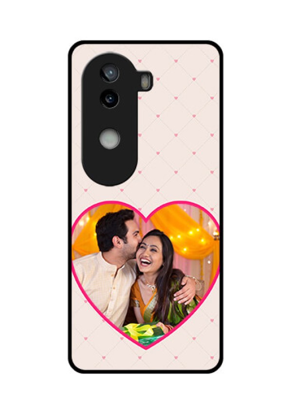 iQOO Z9s 5G Custom Glass Phone CaseHeart Shape Design
