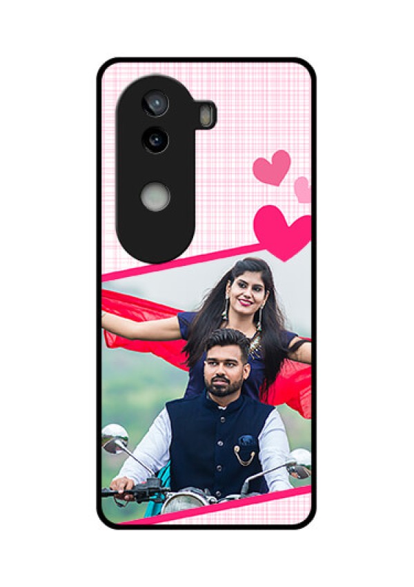 iQOO Z9s 5G Custom Glass Phone CaseLove Shape Heart Design