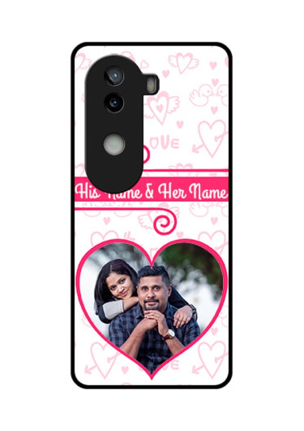 iQOO Z9s 5G Custom Glass Phone CaseHeart Shape Love Design