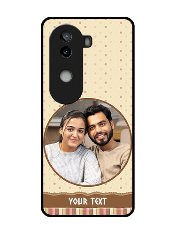 Custom iQOO Z9s 5G Custom Glass Phone CaseBrown Dotted Mobile Case Design