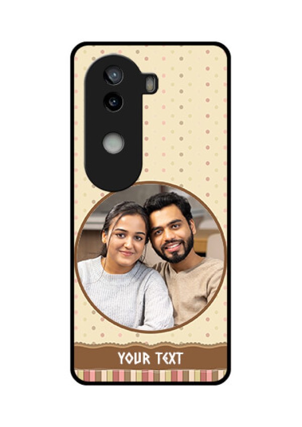 iQOO Z9s 5G Custom Glass Phone CaseBrown Dotted Mobile Case Design