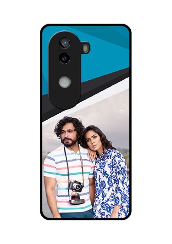 iQOO Z9s 5G Custom Glass Phone CaseSimple Pattern Photo Upload Design