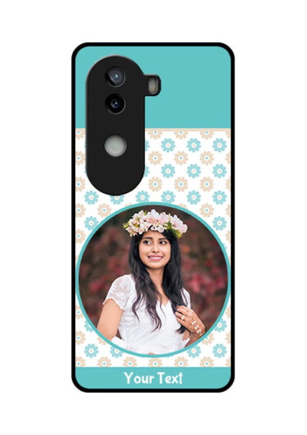 iQOO Z9s 5G Custom Glass Phone CaseBeautiful Flowers Design