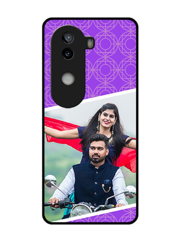 Custom iQOO Z9s 5G Custom Glass Phone CaseViolet Color Pattern Design