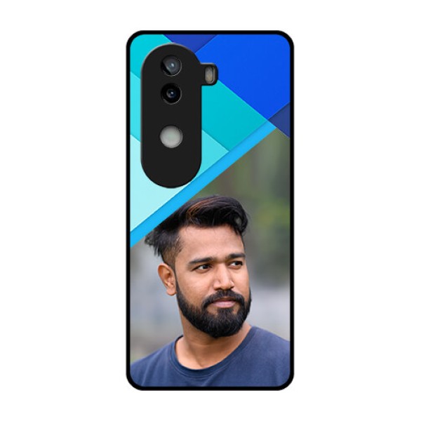 iQOO Z9s 5G Custom Glass Phone CaseBlue Pattern Design