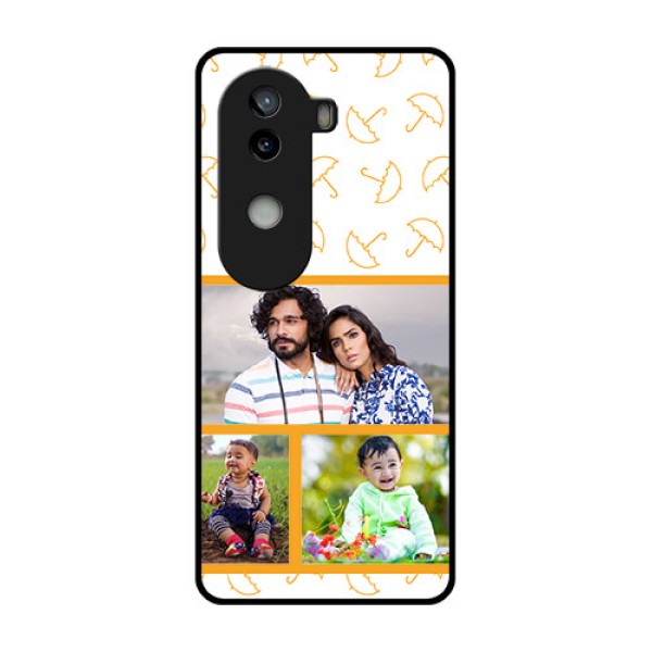 iQOO Z9s 5G Custom Glass Phone CaseYellow Pattern Design