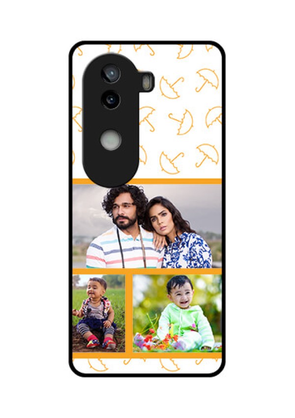 iQOO Z9s 5G Custom Glass Phone CaseYellow Pattern Design