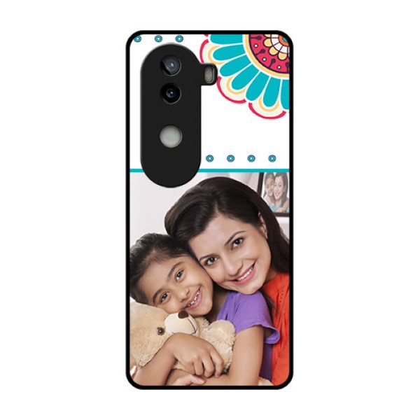 iQOO Z9s 5G Custom Glass Phone CaseFlower Design