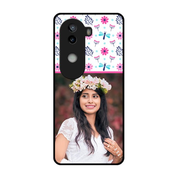 iQOO Z9s 5G Custom Glass Phone CaseColorful Flower Design