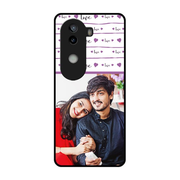 iQOO Z9s 5G Custom Glass Phone CaseCouples Heart Design