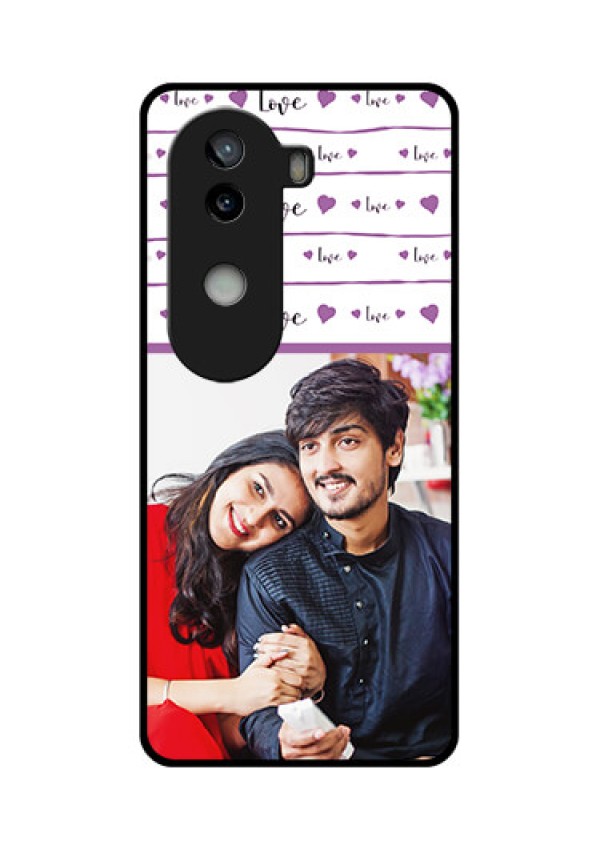 iQOO Z9s 5G Custom Glass Phone CaseCouples Heart Design