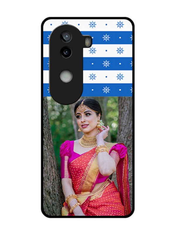 Custom iQOO Z9s 5G Custom Glass Phone CaseSnow Pattern Design