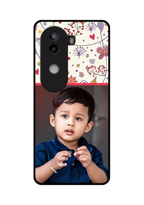 iQOO Z9s 5G Custom Glass Phone CasePremium Floral Design