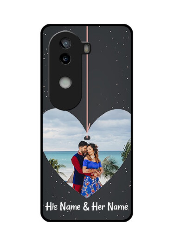 iQOO Z9s 5G Custom Glass Phone CaseHanging Heart Design