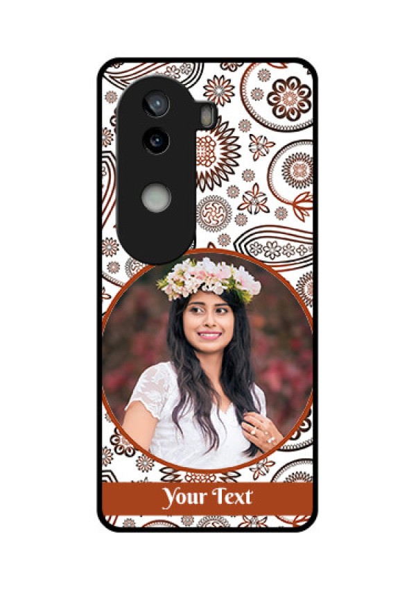 iQOO Z9s 5G Custom Glass Phone CaseAbstract Flower Design