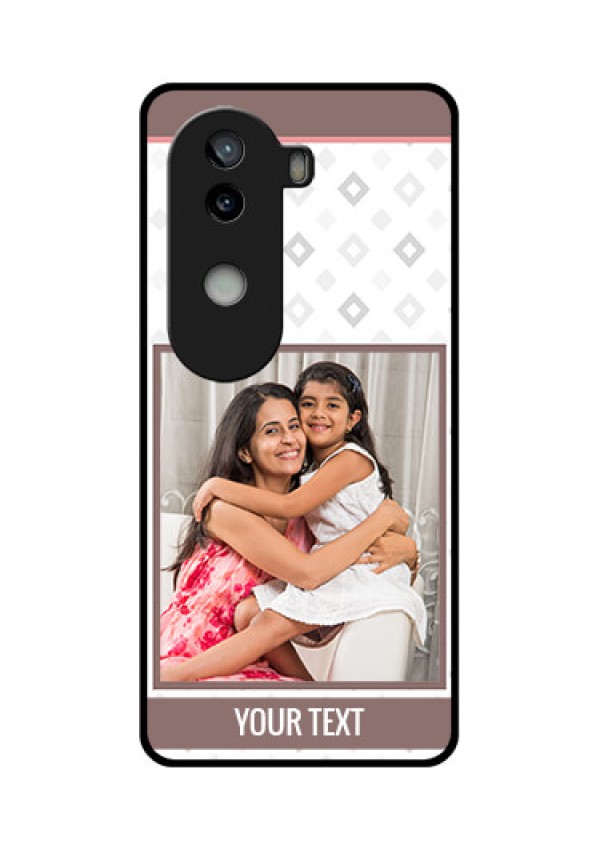 iQOO Z9s 5G Custom Glass Phone CaseSimple Diamond Design