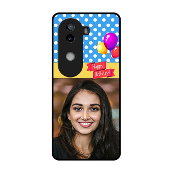 iQOO Z9s 5G Custom Glass Phone CaseHappy Birthday Design