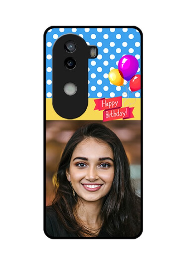 iQOO Z9s 5G Custom Glass Phone CaseHappy Birthday Design