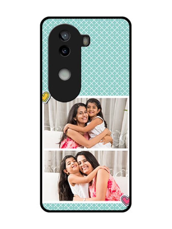 Custom iQOO Z9s 5G Custom Glass Phone Case2 Image Holder With Pattern Design