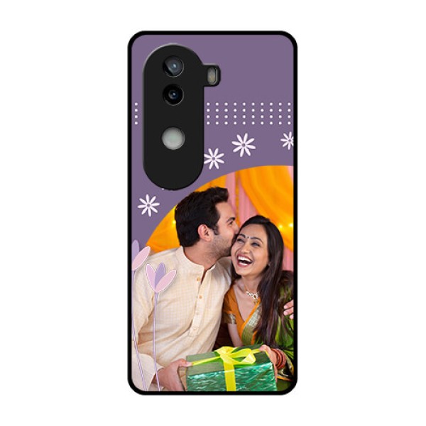 iQOO Z9s 5G Custom Glass Phone CaseLavender Flowers Design