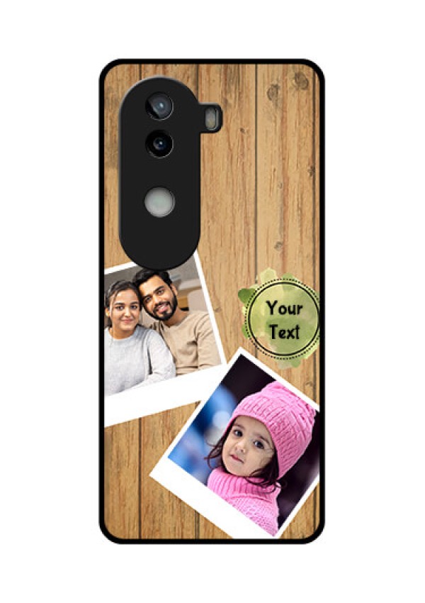 iQOO Z9s 5G Custom Glass Phone CaseWooden Texture Design